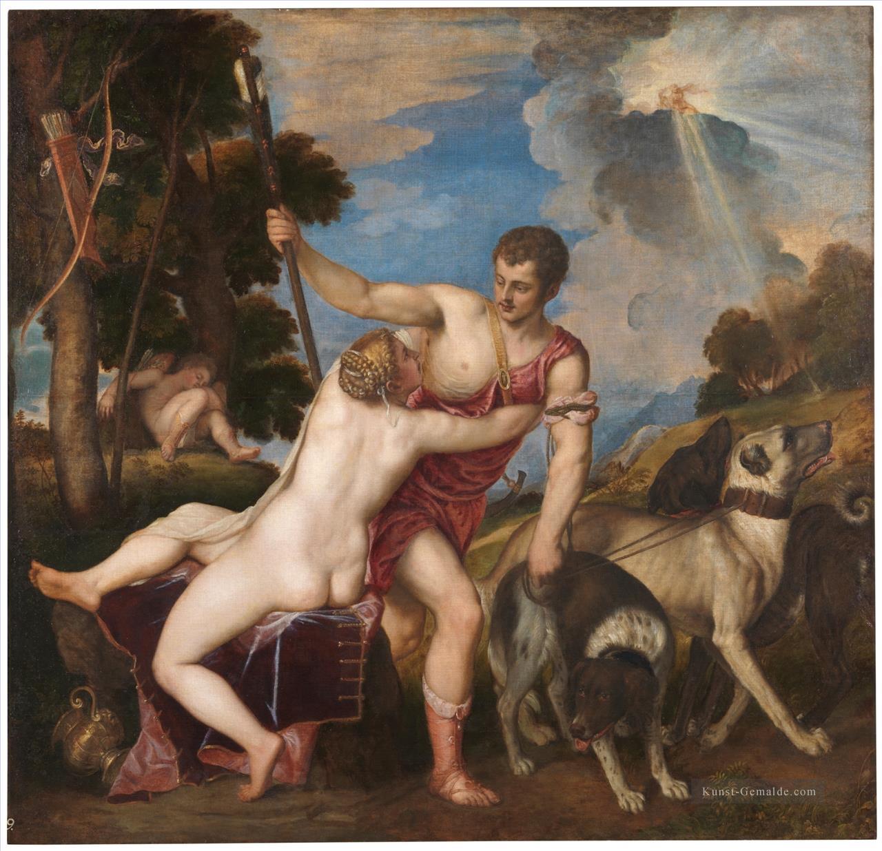 Venus und Adonis 1553 Nacktheit Tizian Ölgemälde